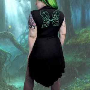 **SOLD** Lila Leaf Fairy Wing High-Low Sleeveless Tunic Dress by Verillas